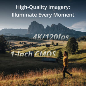 DJI Osmo Pocket 3 1-inch CMOS sensor and 4K 120fps video capability outdoor demonstration